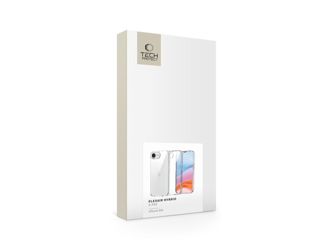 Capa híbrida Tech-Protect FlexAir para iPhone 16e / 17e - Transparente