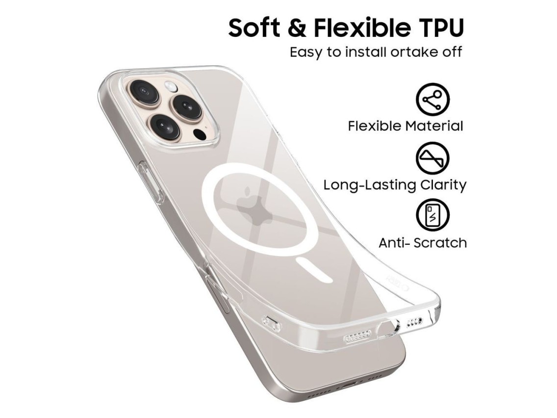 Funda Tech-Protect FlexAir MagSafe para iPhone 16e / 17e - Transparente