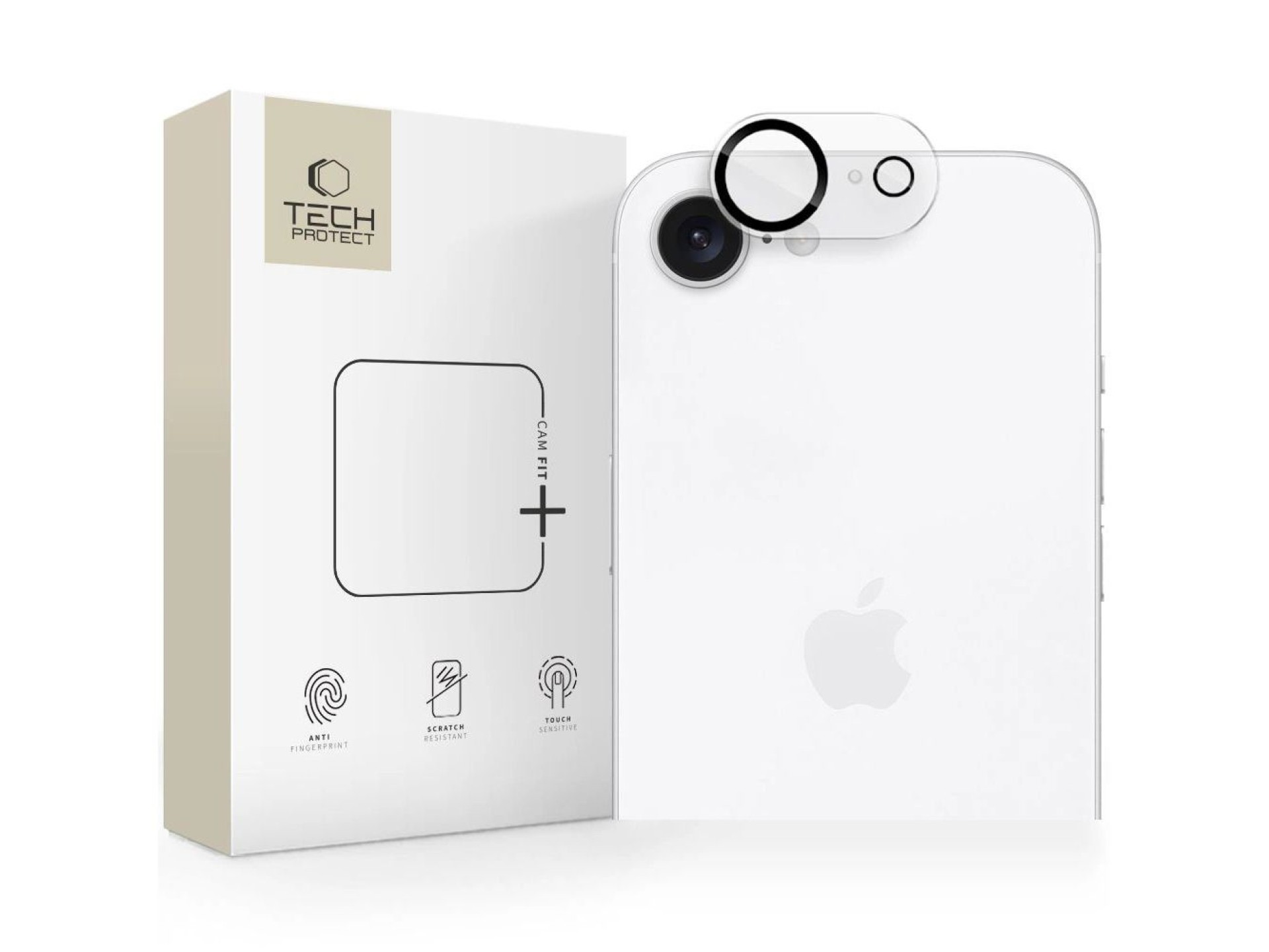 Tech-Protect Cam Fit+ Camera Cover for iPhone 16e / 17e - Clear