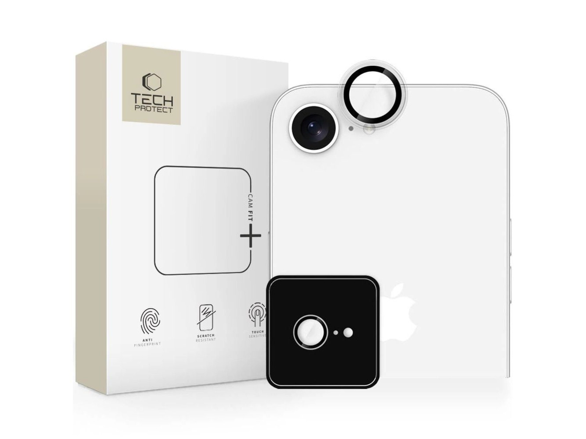 Protector de lente Tech-Protect Camring Fit+ para iPhone 16e / 17e - Transparente