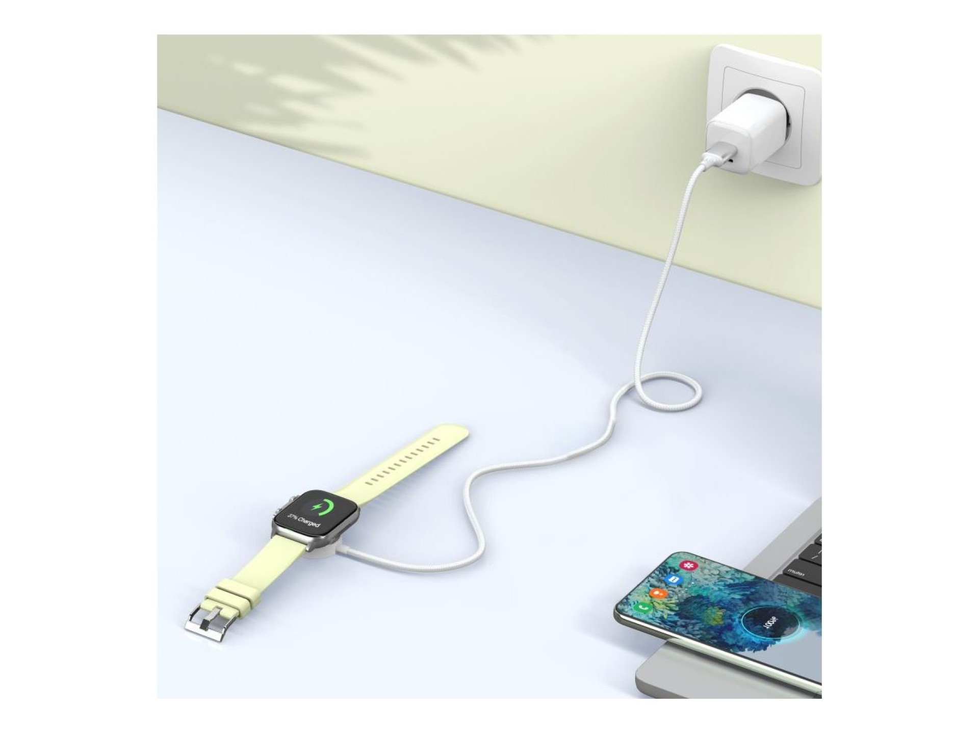 Tech-Protect UltraBoost USB-C Inductive Charger for Apple Watch 1m - White