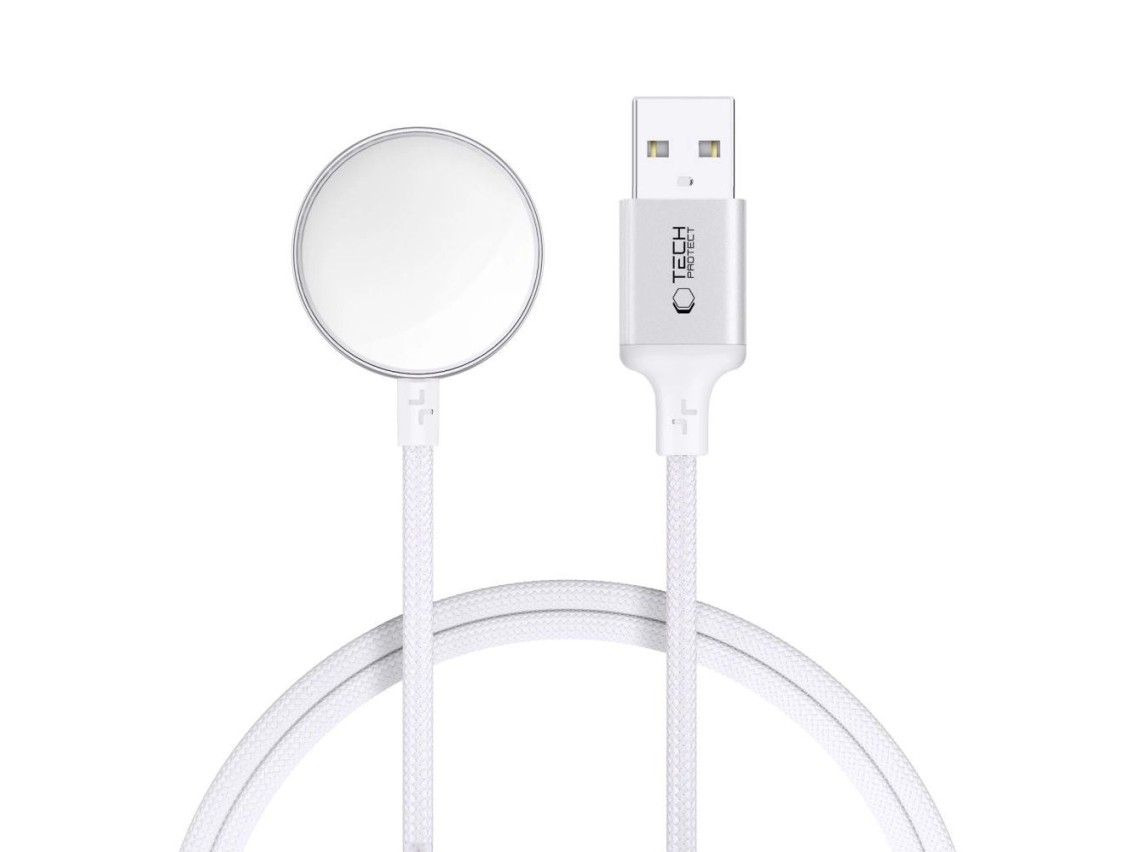 Tech-Protect UltraBoost USB-A Inductive Charger for Apple Watch 1m - White