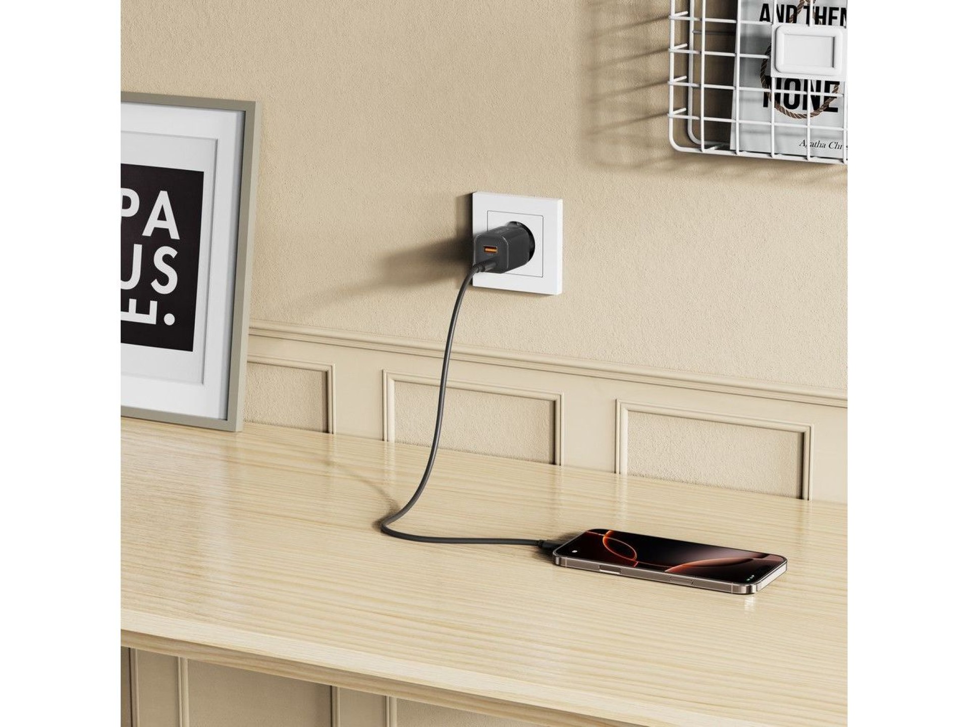 Carregador de parede Tech-Protect NCM33W de 2 portas PD33W/QC3.0 - preto