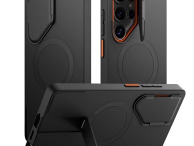 Tech-Protect Kevlar Aura MagSafe Case for Samsung Galaxy S25 Ultra - Black/Orange Tech-Protect Kevlar Aura MagSafe Case for Samsung Galaxy S25 Ultra - Black/Orange