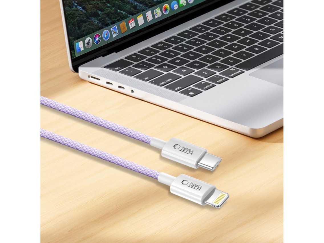 Tech-Protect Ultraboost Lite Lightning Cable PD60W/3A 1m - Purple
