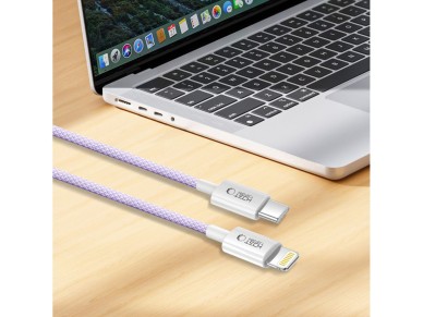 Tech-Protect Ultraboost Lite Lightning Cable PD60W/3A 2m - Purple