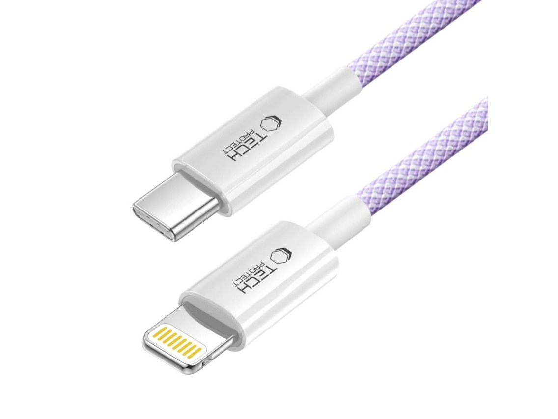 Tech-Protect Ultraboost Lite Lightning Cable PD60W/3A 1m - Purple