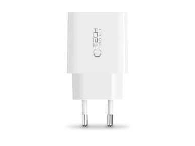 Tech-Protect NC20W wall charger USB-C port - white Tech-Protect NC20W wall charger USB-C port - white