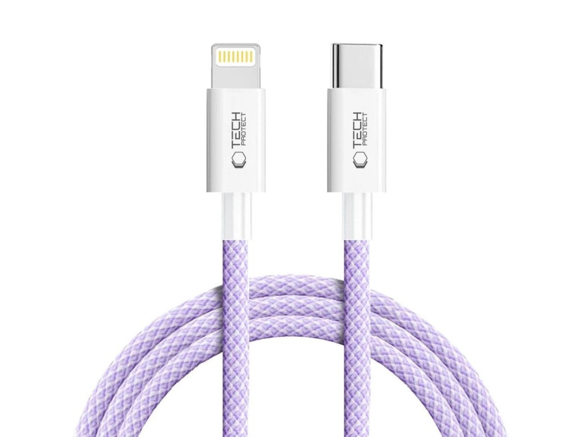 Tech-Protect Ultraboost Lite Lightning Cable PD60W/3A 2m - Purple
