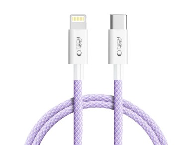 Tech-Protect Ultraboost Lite Lightning Cable PD60W/3A 1m - Purple