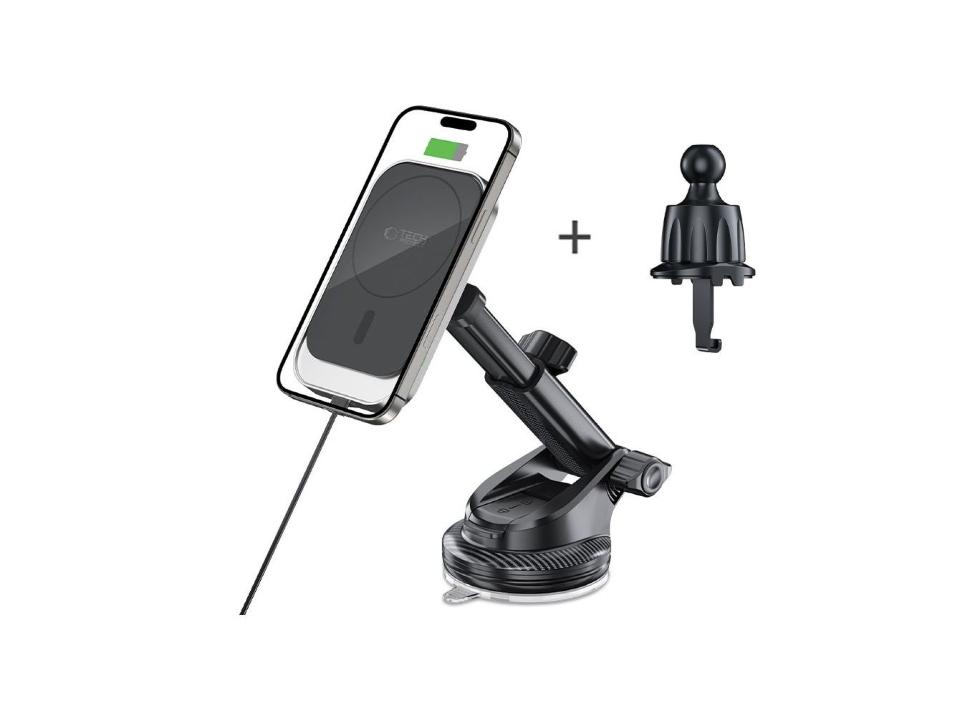Soporte para coche Tech-Protect MM15W-V9 con MagSafe para salpicadero y rejilla de ventilación 15W -