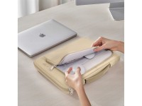 Bolsa básica Tech-Protect para laptop de 15 a 16 polegadas - bege Bolsa básica Tech-Protect para laptop de 15 a 16 polegadas - bege