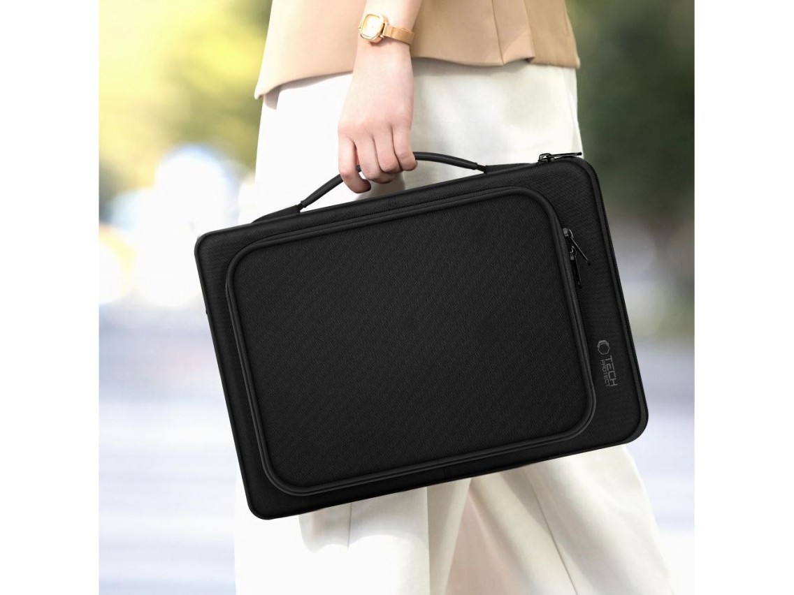 Bolsa básica Tech-Protect para laptop de 13 a 14 polegadas - preta