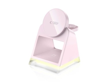 Tech-Protect QI15W-A43 3in1 MagSafe Inductive Charger - Pink Tech-Protect QI15W-A43 3in1 MagSafe Inductive Charger - Pink