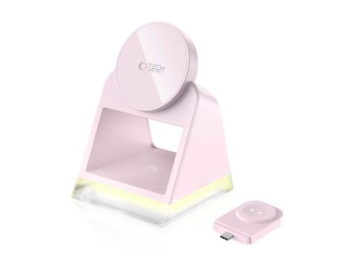 Tech-Protect QI15W-A43 3in1 MagSafe Inductive Charger - Pink Tech-Protect QI15W-A43 3in1 MagSafe Inductive Charger - Pink