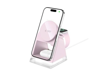 Tech-Protect QI15W-A43 3in1 MagSafe Inductive Charger - Pink Tech-Protect QI15W-A43 3in1 MagSafe Inductive Charger - Pink
