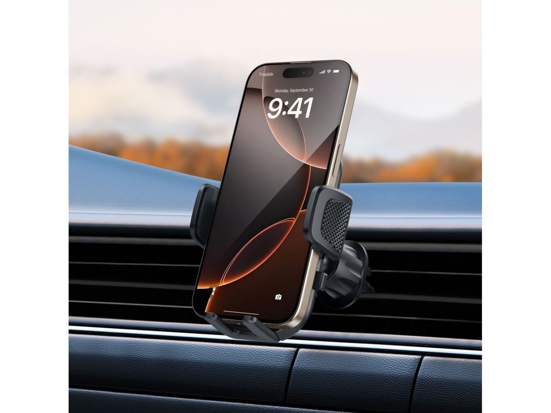 Soporte para coche Tech-Protect V8 para salpicadero, parabrisas o rejilla de ventilación - Negro
