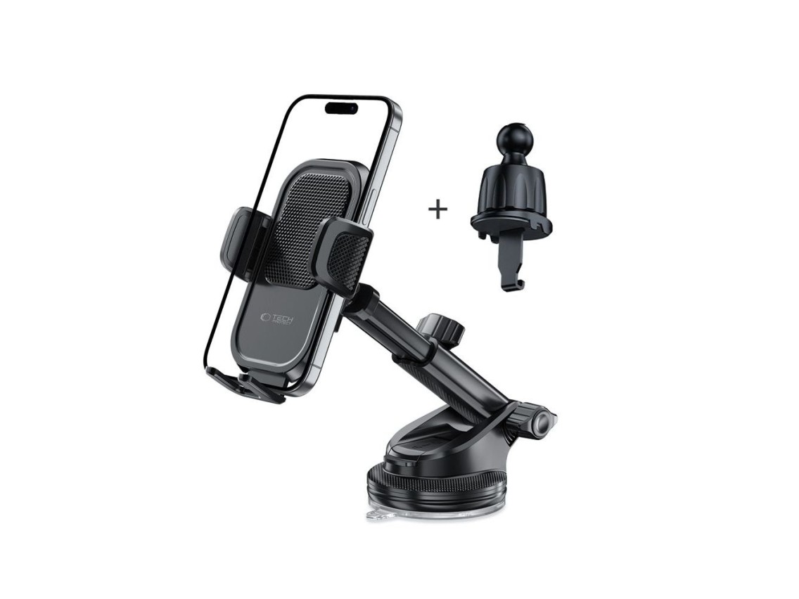 Soporte para coche Tech-Protect V8 para salpicadero, parabrisas o rejilla de ventilación - Negro