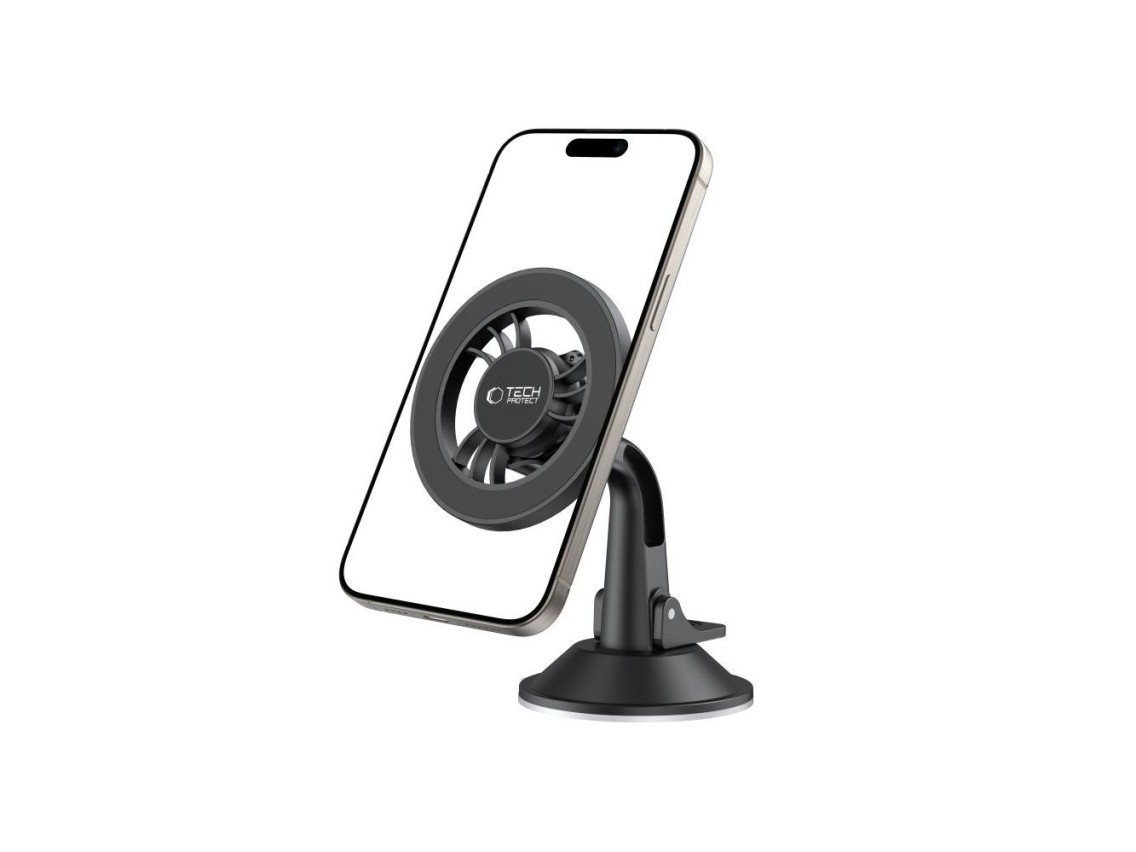 Tech-Protect N56 Magnetic MagSafe Car Holder for Cockpit, Windshield Mount - Black