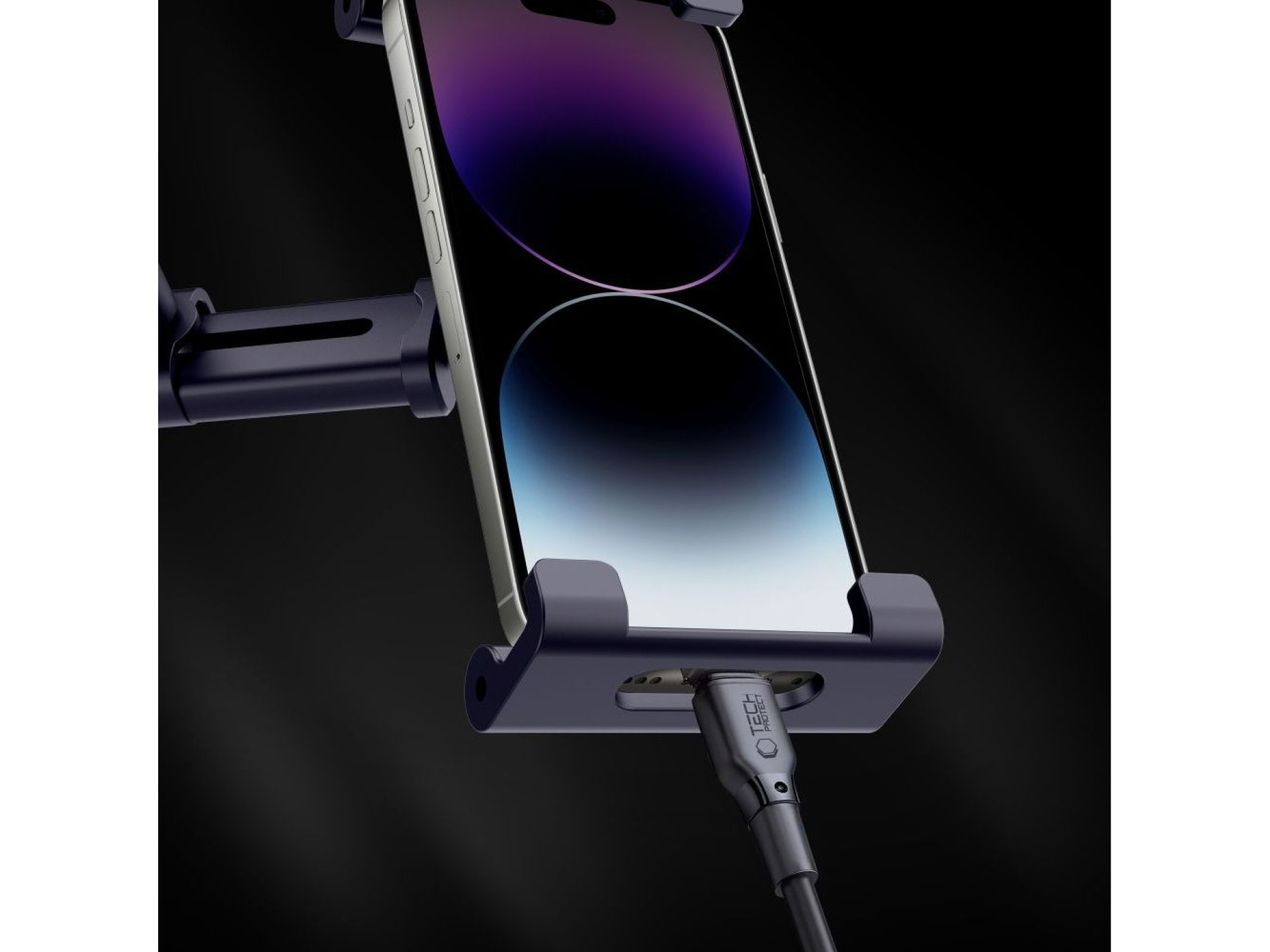 Soporte para tablet de coche Tech-Protect V4 para montaje en el habitáculo - Negro