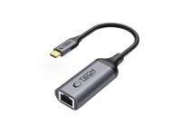 Adaptador Tech-Protect UltraBoost USB-C para Ethernet RJ45 1000Mbps - Preto