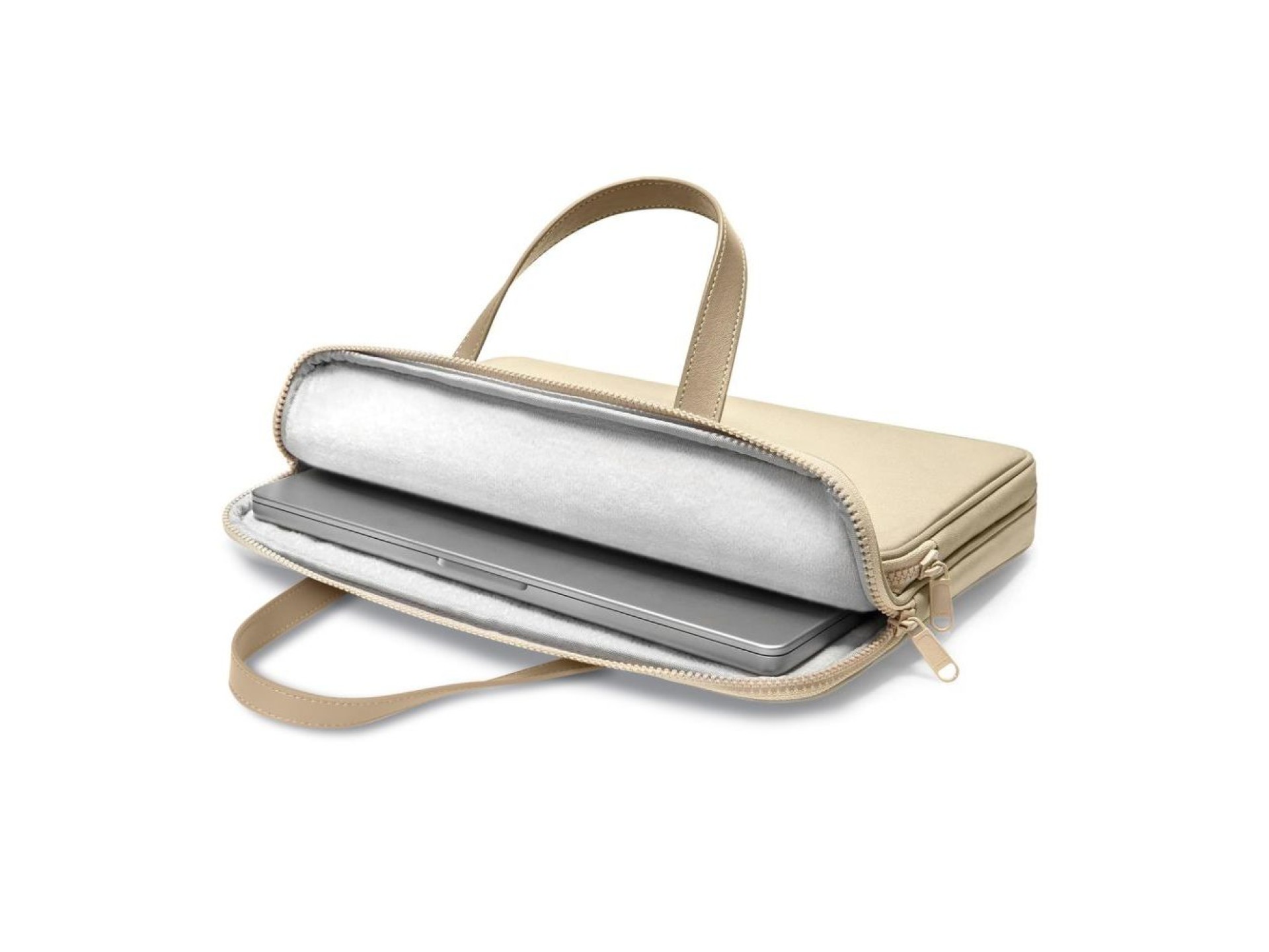 Bolsa de transporte Tech-Protect para laptop de 15 a 16 polegadas - Bege