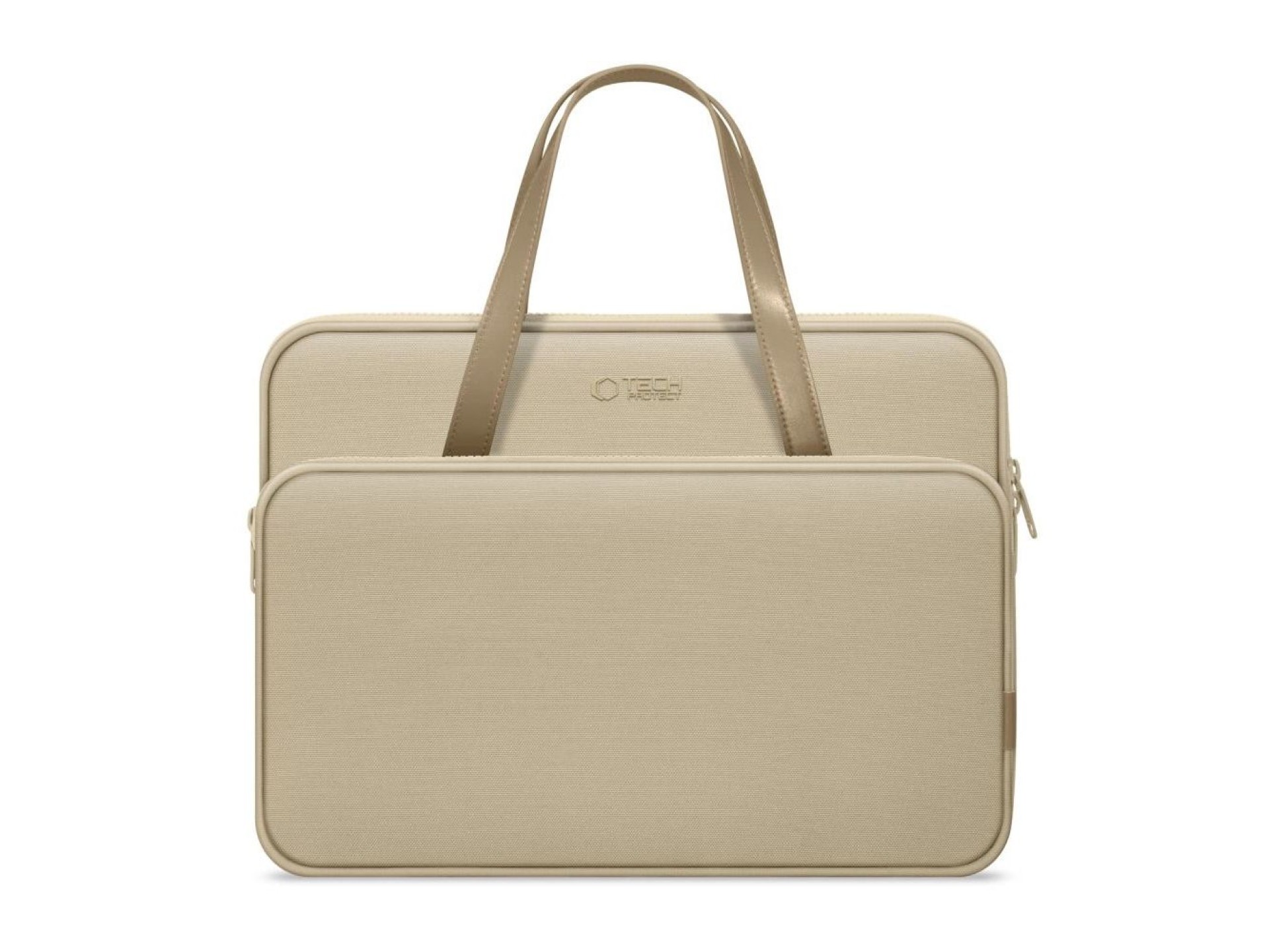 Bolsa de transporte Tech-Protect para laptop de 15 a 16 polegadas - Bege