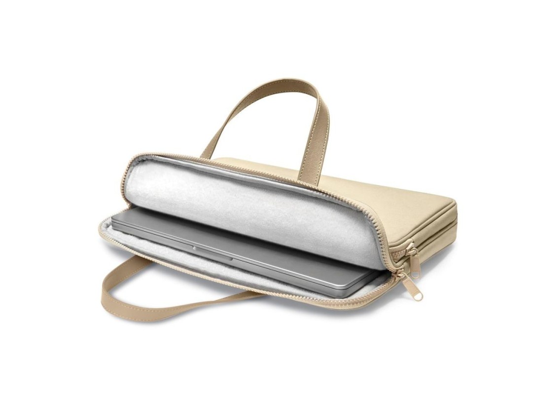 Bolsa de transporte Tech-Protect para laptop de 13 a 14 polegadas - Bege