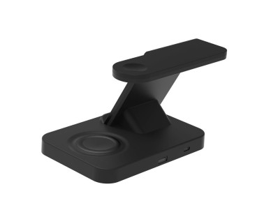 Cargador inal�mbrico de inducci�n 3 en 1 Tech-Protect QI15W-A37 de 15 W - Negro