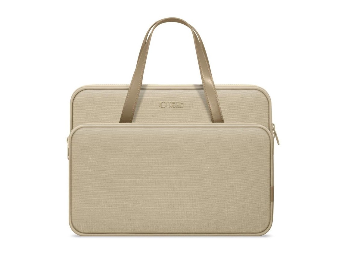 Bolsa de transporte Tech-Protect para laptop de 13 a 14 polegadas - Bege