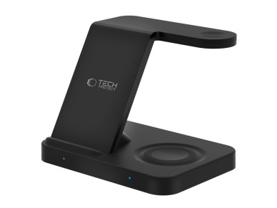 Cargador inal�mbrico de inducci�n 3 en 1 Tech-Protect QI15W-A37 de 15 W - Negro