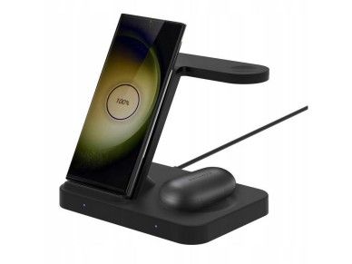 Cargador inal�mbrico de inducci�n 3 en 1 Tech-Protect QI15W-A37 de 15 W - Negro