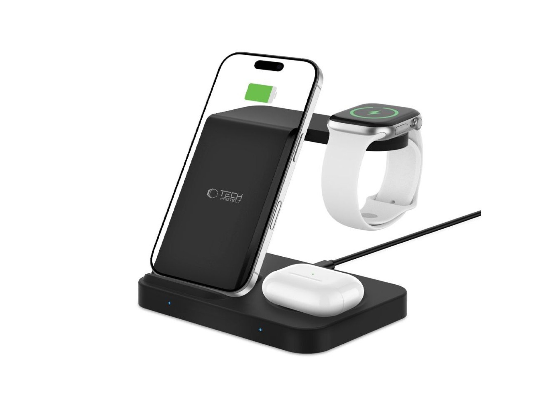 Tech-Protect QI15W-A37 3in1 Induction Wireless Charger 15W - Black