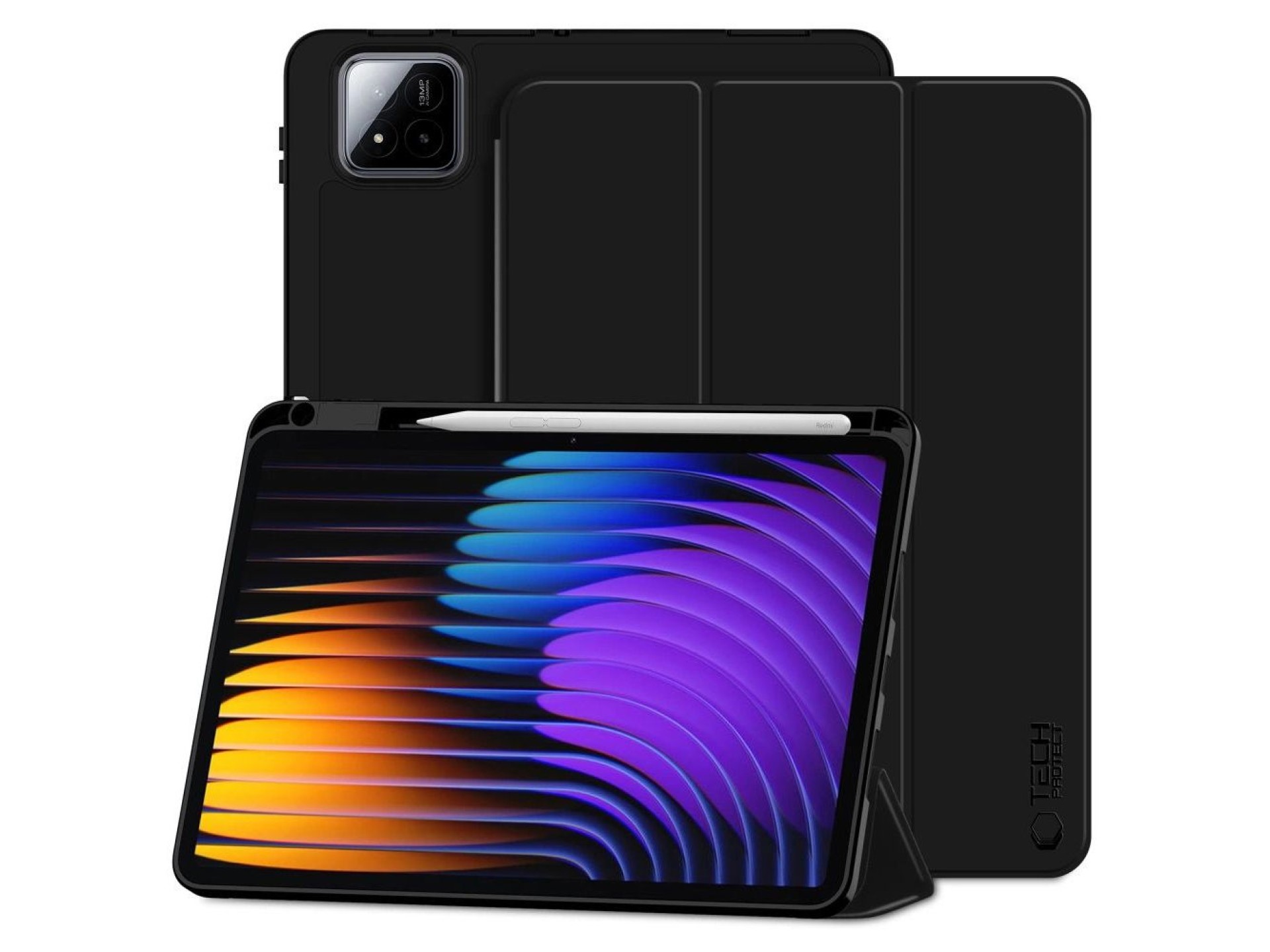 Capa TechProtect SmartCase Pen para Xiaomi Pad 7 / 7 Pro - preta