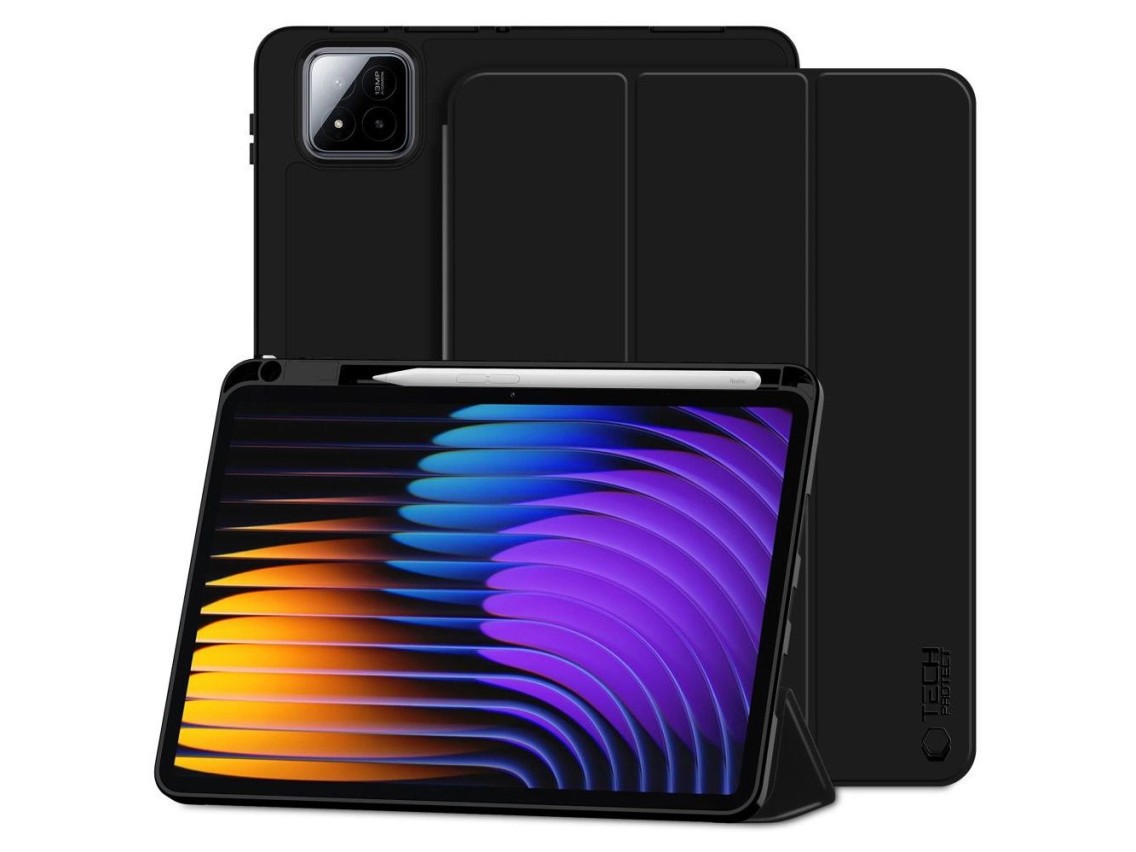 Capa TechProtect SmartCase Pen para Xiaomi Pad 7 / 7 Pro - preta