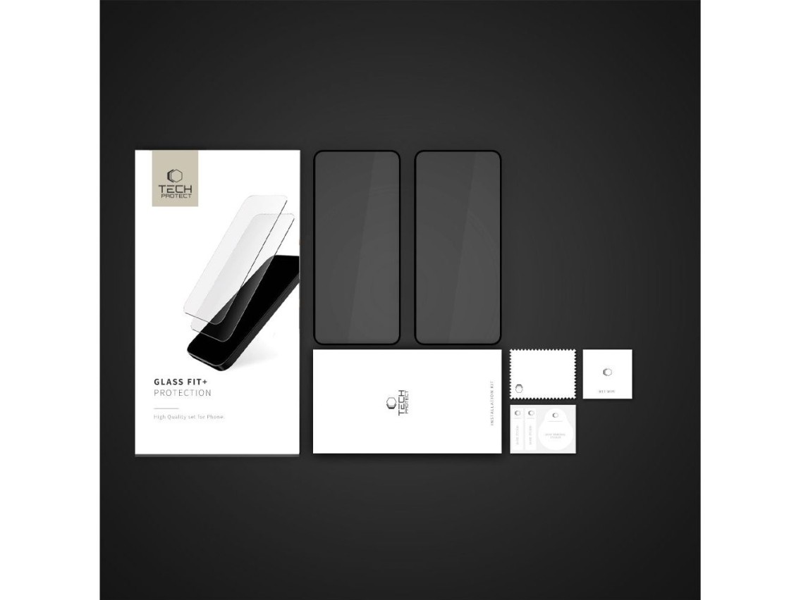 Tech-Protect Glass Fit + Pacote com 2 Películas de Vidro Temperado para Xiaomi Redmi Note 14 4G/5G -