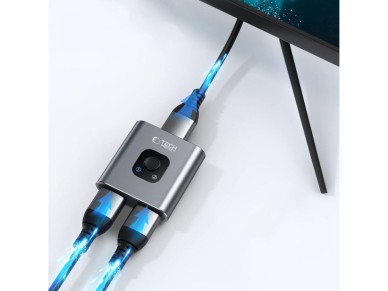 Tech-Protect HB07 HUB Adapter 2in1 HDMI 4K 60HZ - gray