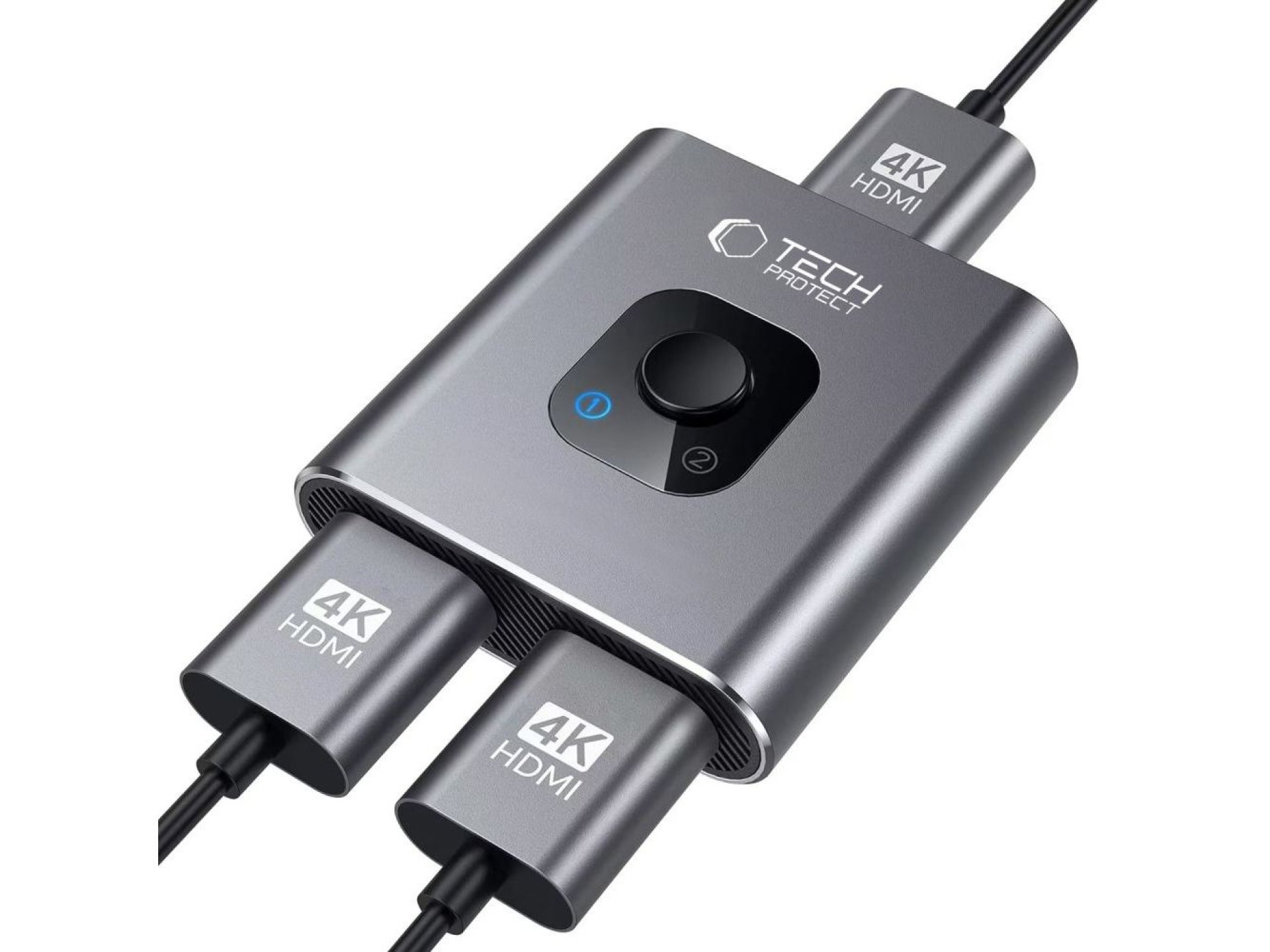 Adaptador HUB Tech-Protect HB07 2 en 1 HDMI 4K 60HZ - gris