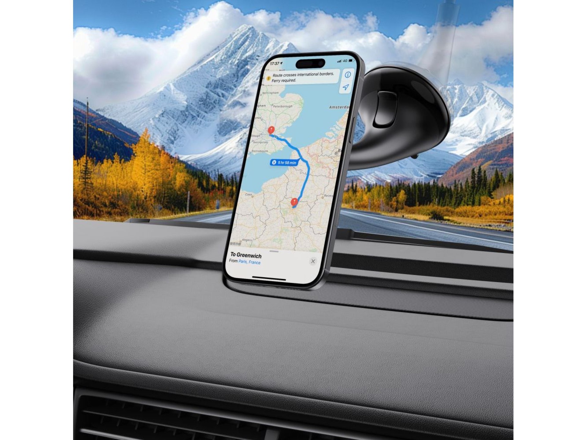Suporte para carro Tech-Protect N56 para painel, para-brisa ou saída de ar - Preto