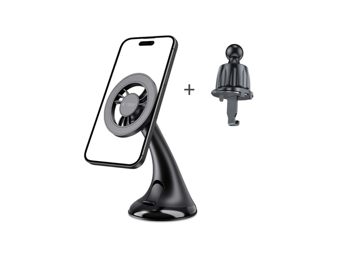 Suporte para carro Tech-Protect N56 para painel, para-brisa ou saída de ar - Preto
