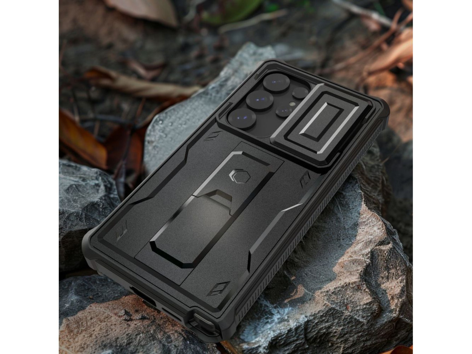 Tech-Protect Kevlar Cam+ Case for Samsung Galaxy S25 Ultra - Black