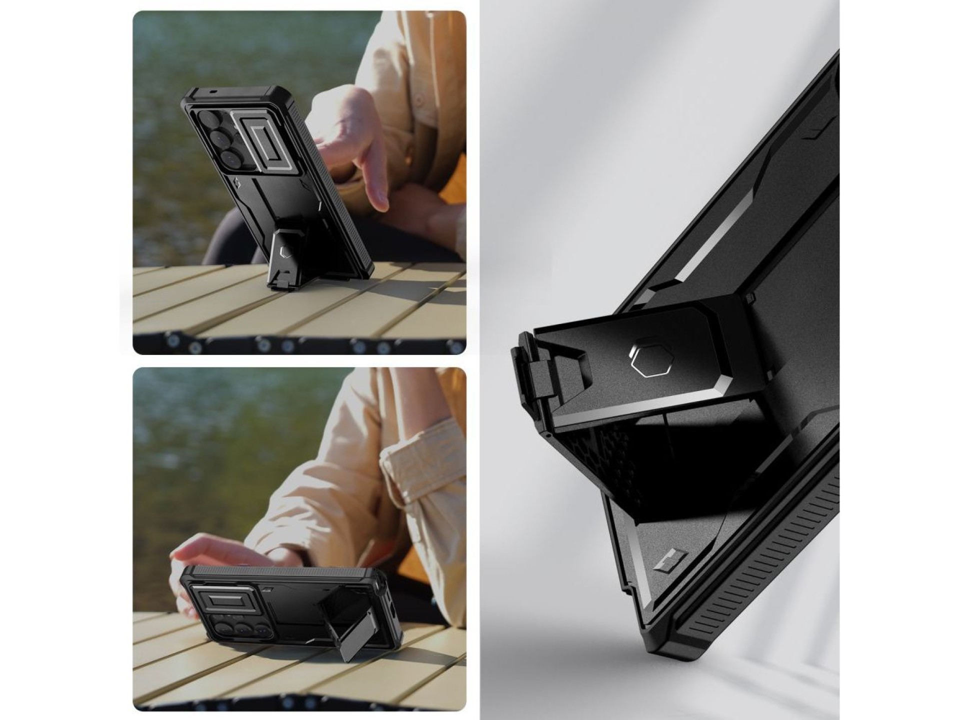Tech-Protect Kevlar Cam+ Case for Samsung Galaxy S25 Ultra - Black