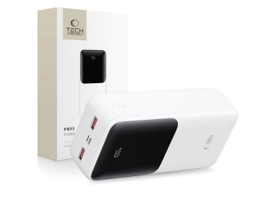 Powerbank Tech-Protect PB03 30000mAh 22.5W - white Powerbank Tech-Protect PB03 30000mAh 22.5W - white