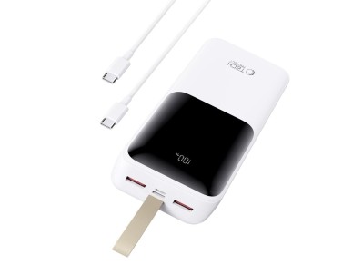 Powerbank Tech-Protect PB03 30000mAh 22.5W - white Powerbank Tech-Protect PB03 30000mAh 22.5W - white