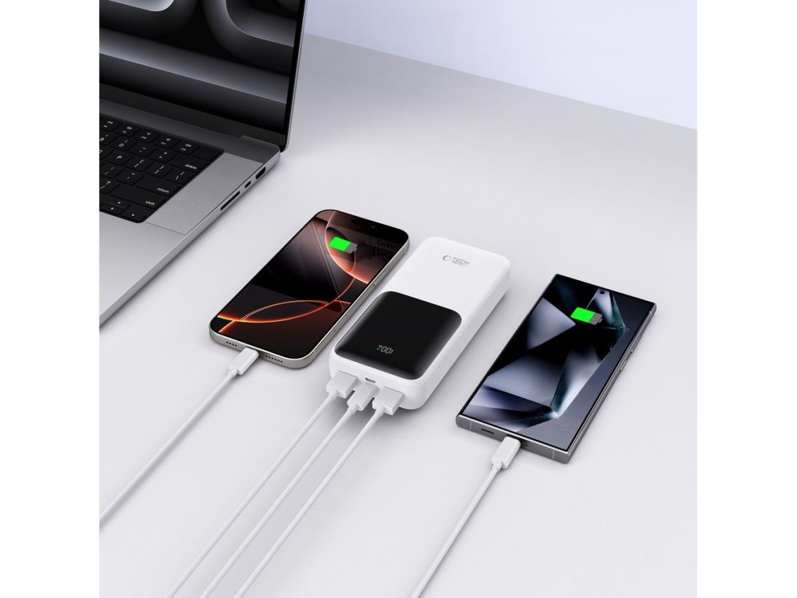 Powerbank Tech-Protect PB02 20000mAh 22.5W - blanco