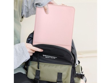 Capa para laptop Tech-Protect de neoprene de 13" - Rosa