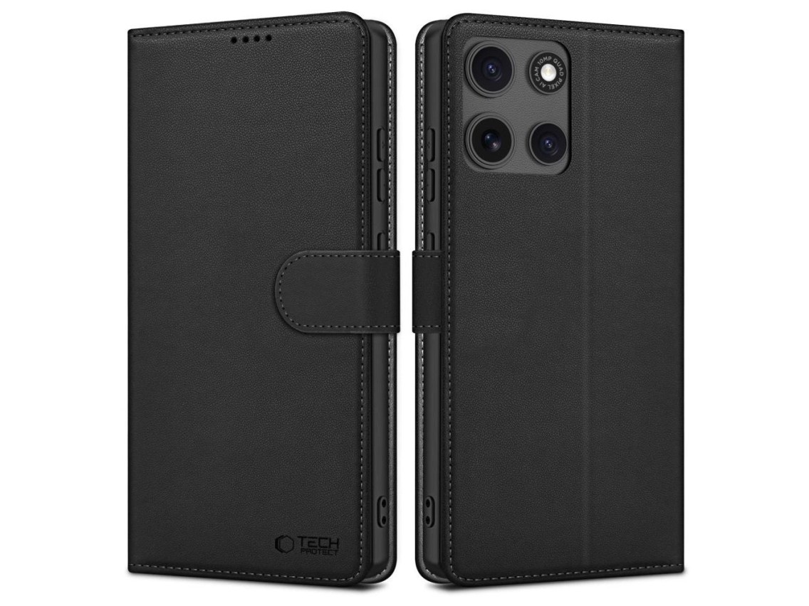 Funda tipo cartera Tech-Protect para Motorola Moto G15 / G15 Power - Negra