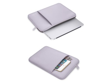 Capa para laptop Tech-Protect de neoprene de 14" - Roxa