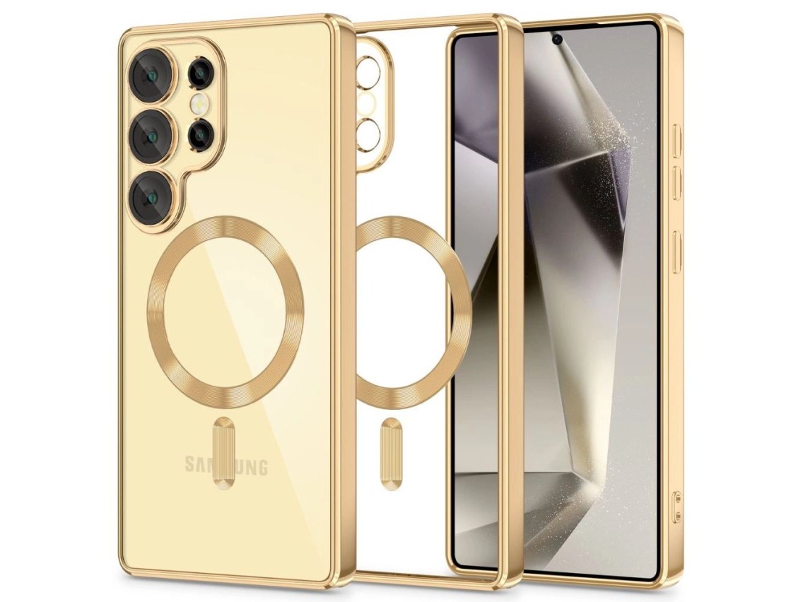 Funda Tech-Protect MagFlex MagSafe para Samsung Galaxy S25 Ultra - Oro transparente