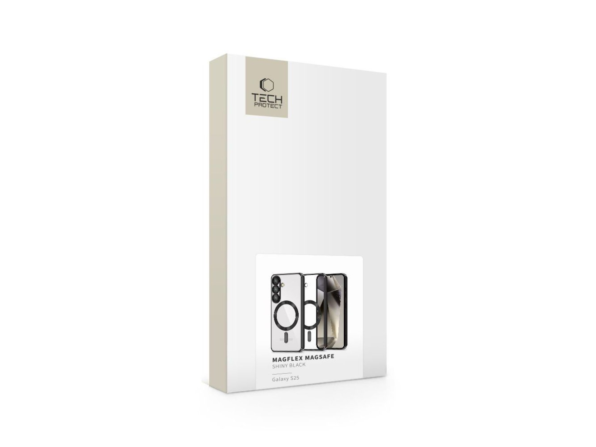Capa Tech-Protect MagMat MagSafe para Samsung Galaxy S25 - Preta Transparente